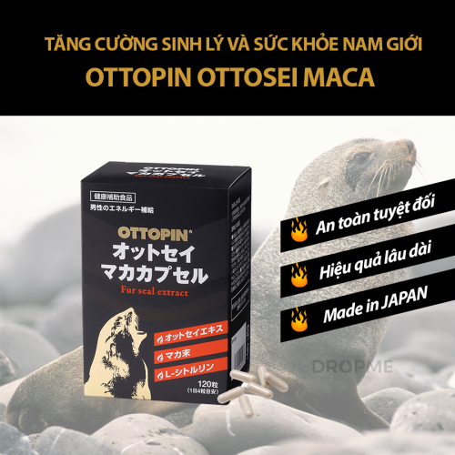 Tăng cường sinh lý nam Hải cẩu lông mao Ottopin Ottosei Maca - HỘP 120 viên